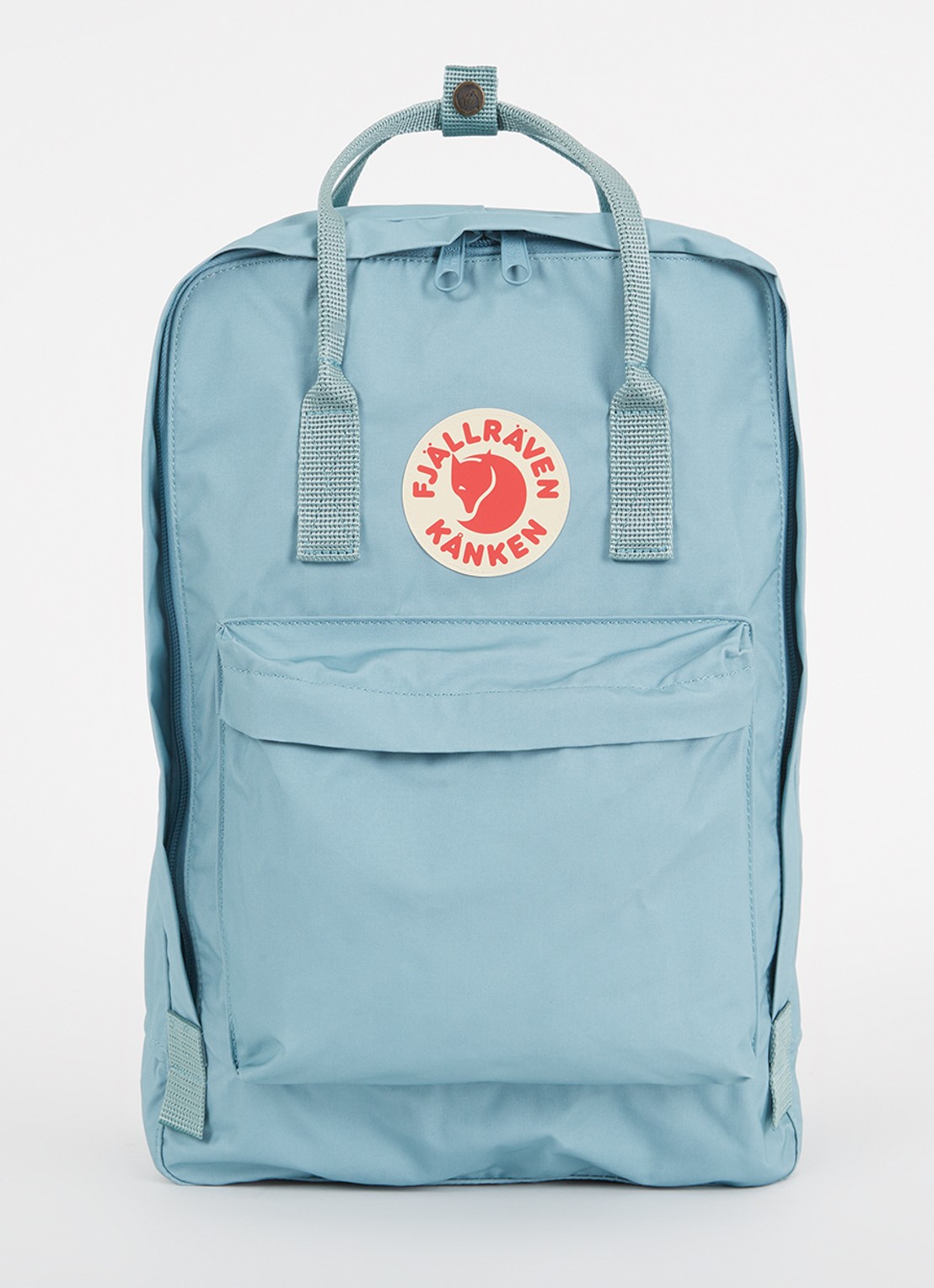 Fjällräven Kånken rugzak met 17 inch laptopvak  - voorkant 2 aquablauw