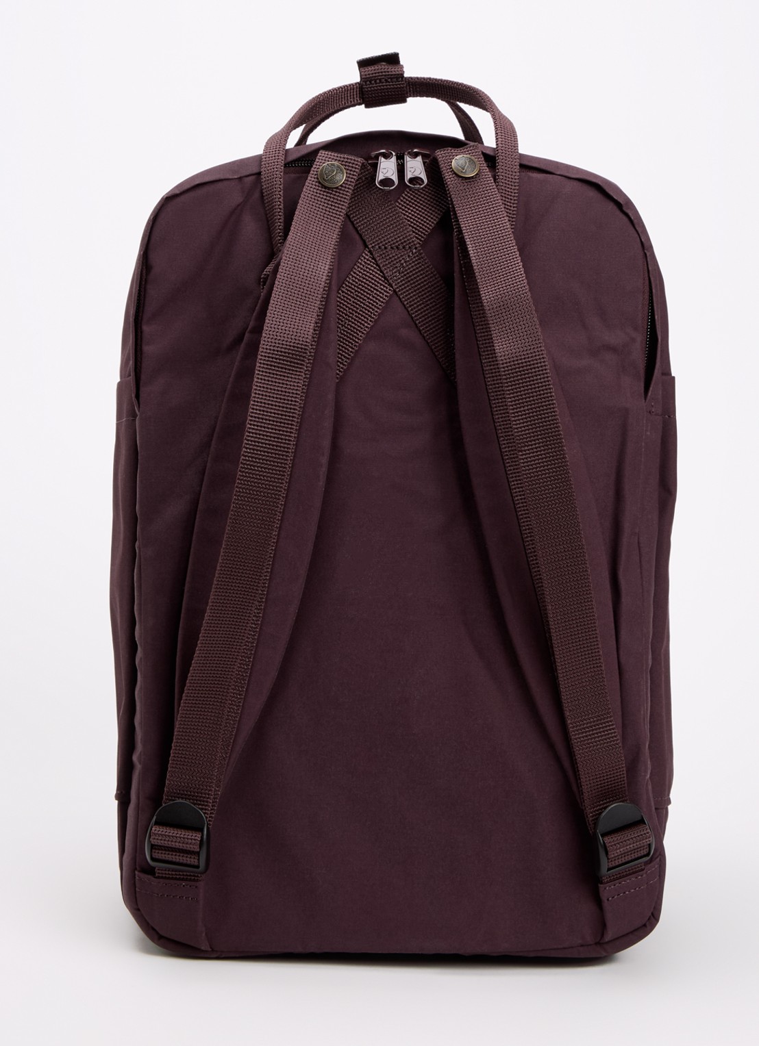 Fjällräven Kånken rugzak met 17 inch laptopvak  - achterkant aubergine