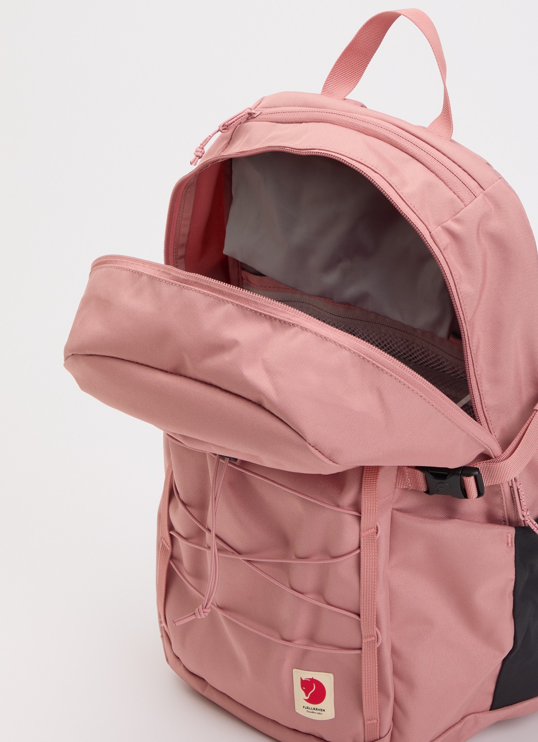 Fjällräven Skule 24 rugzak met 15 inch laptopvak - detail 2 zalmroze