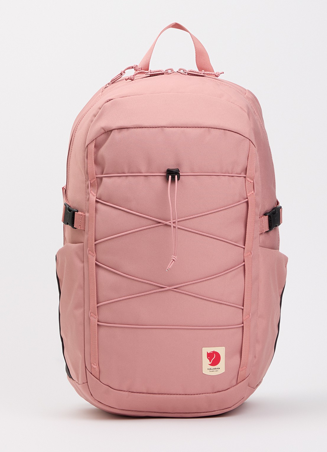 Fjällräven Skule 24 rugzak met 15 inch laptopvak - voorkant 3 zalmroze