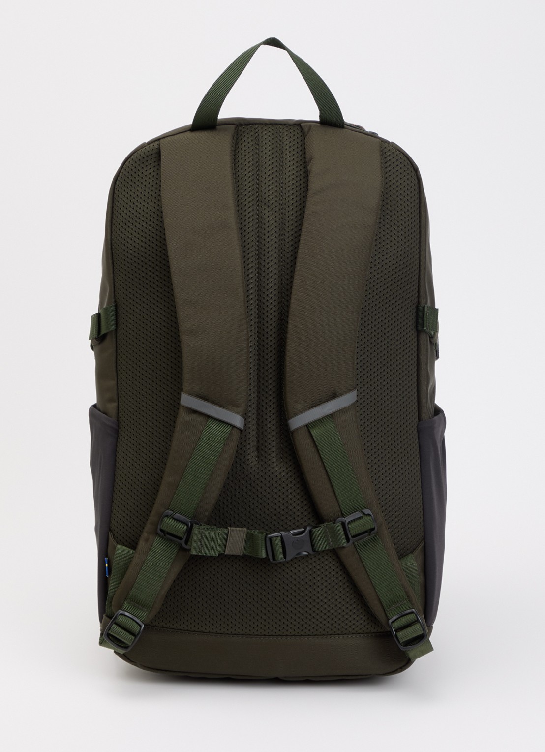 Fjällräven Skule 24 rugzak met 15 inch laptopvak - achterkant 3 legergroen