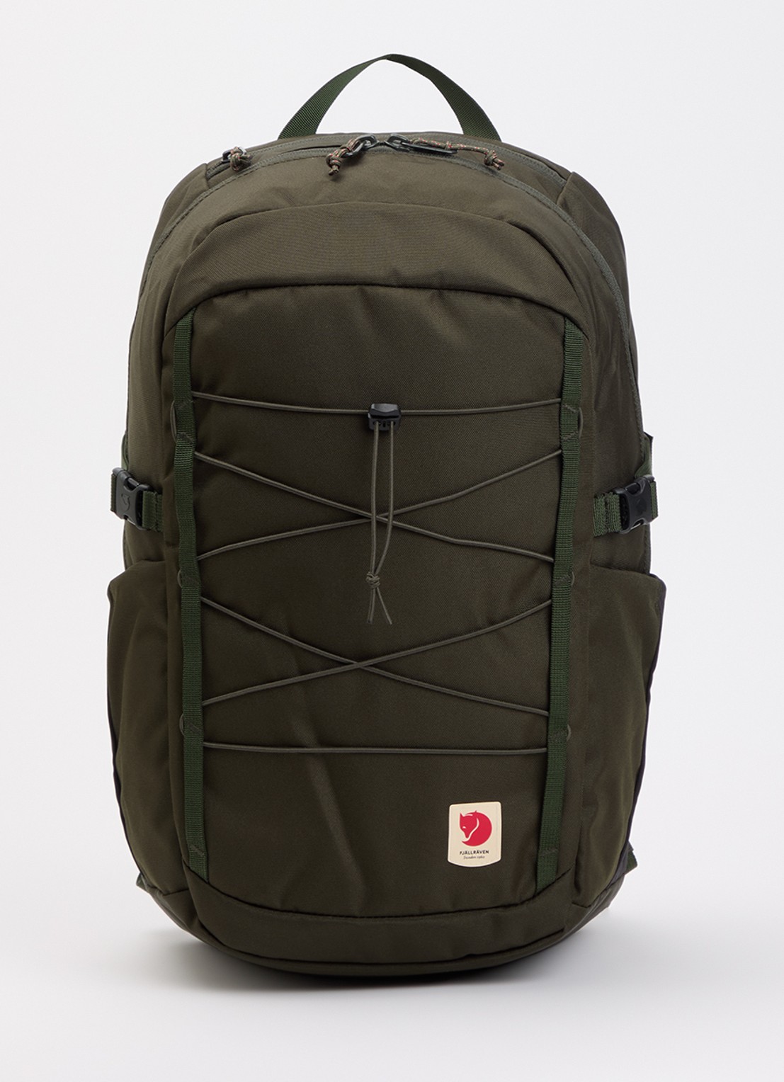 Fjällräven Skule 24 rugzak met 15 inch laptopvak - voorkant legergroen