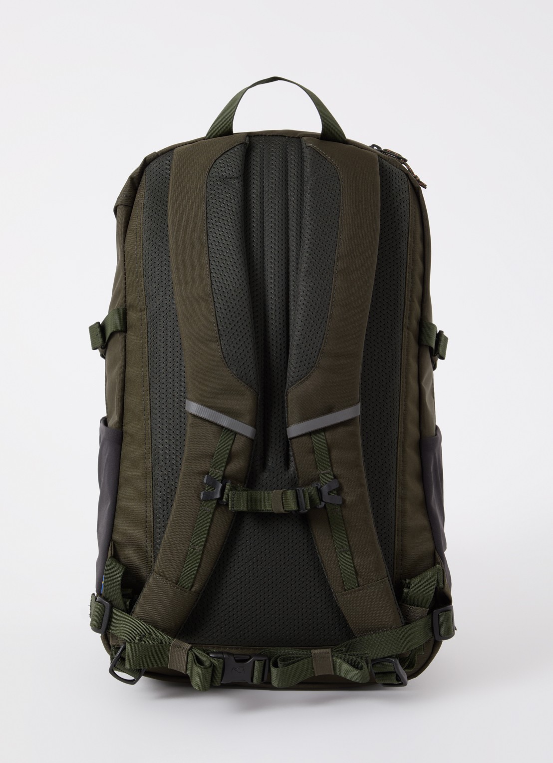Fjällräven Skule 28 rugzak met 15 inch laptopvak - achterkant 3 groen