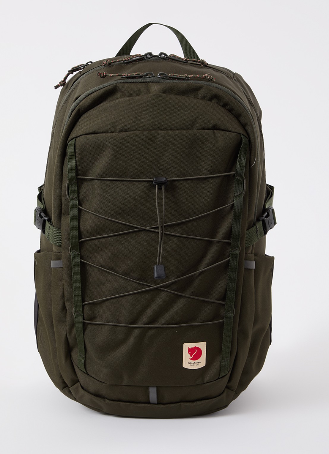 Fjällräven Skule 28 rugzak met 15 inch laptopvak - voorkant groen