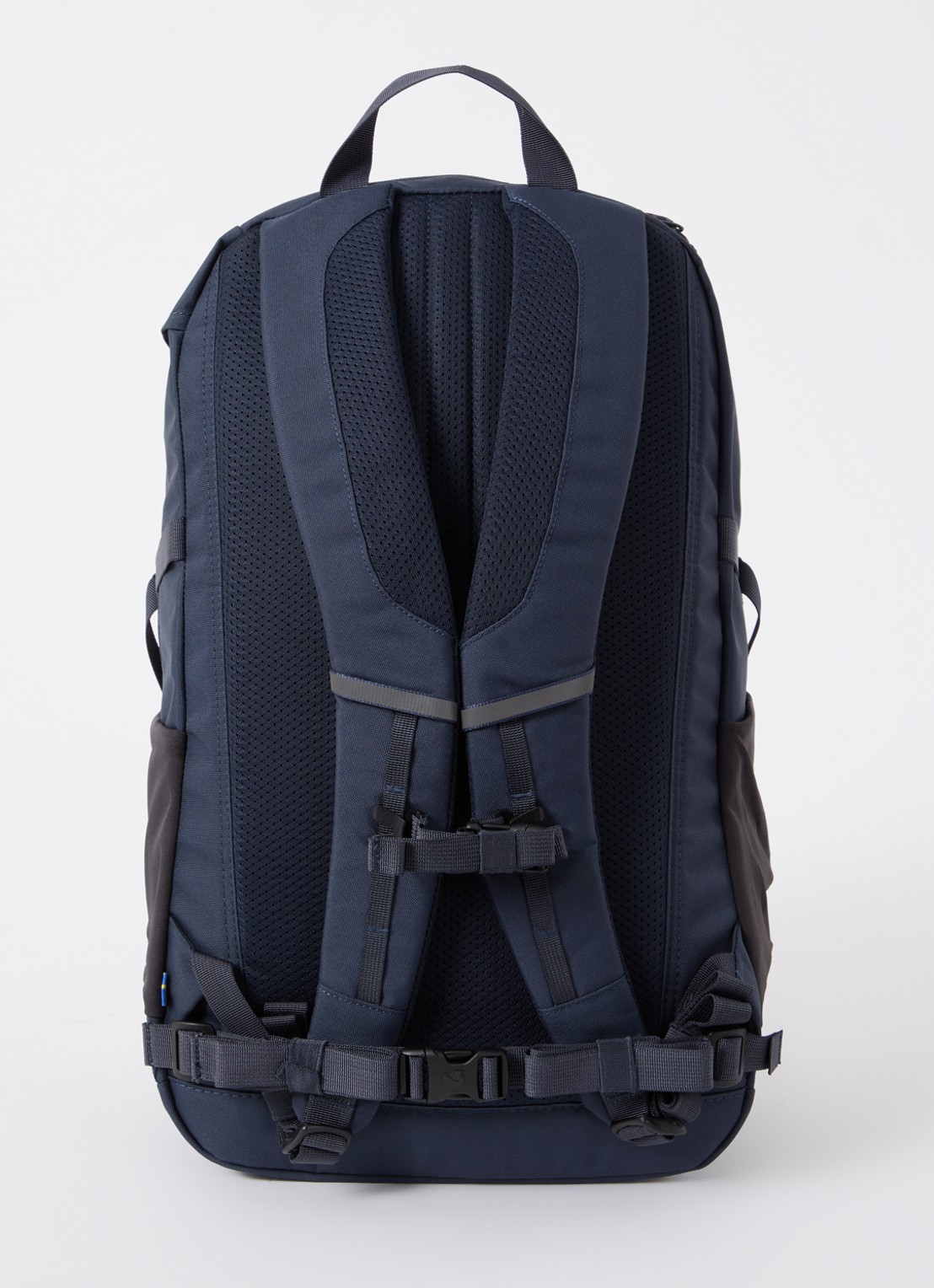 Fjällräven Skule 28 rugzak met 15 inch laptopvak - achterkant donkerblauw