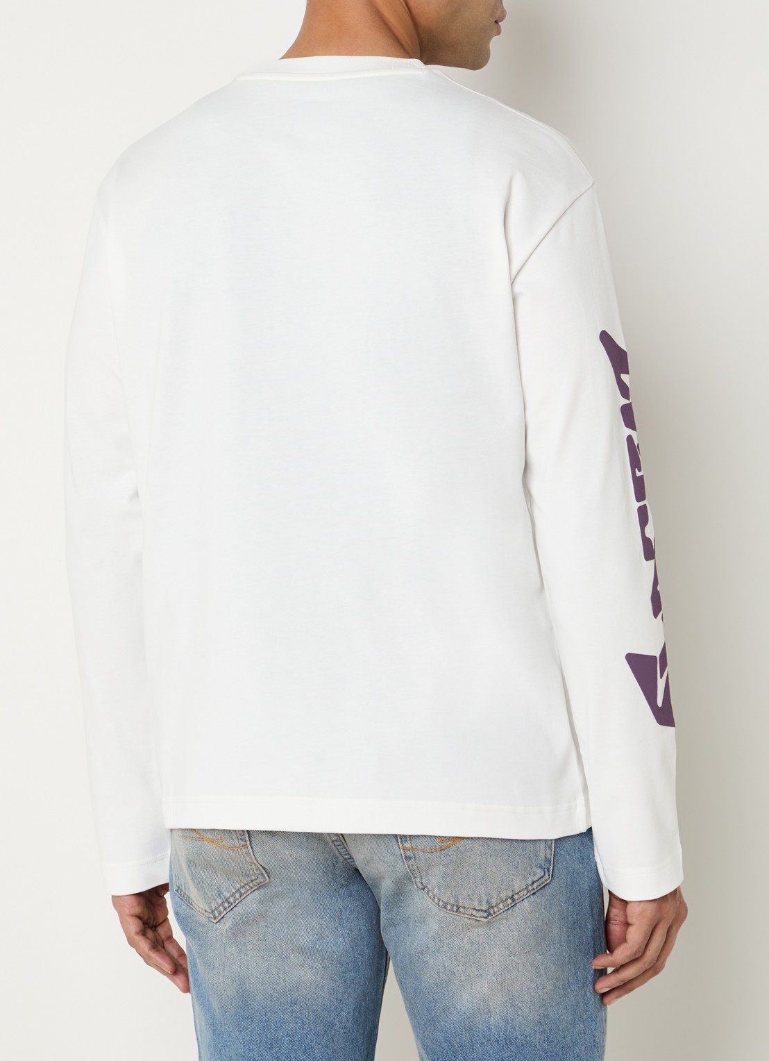 FLÂNEUR Alien longsleeve met print - achterkant wit