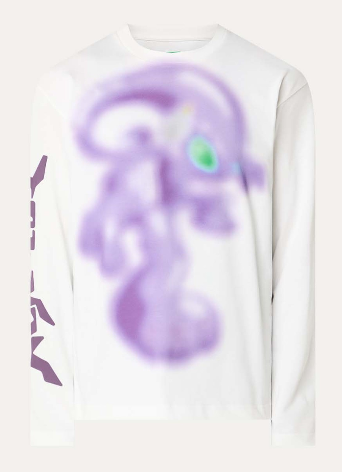 FLÂNEUR Alien longsleeve met print - voorkant 3 wit