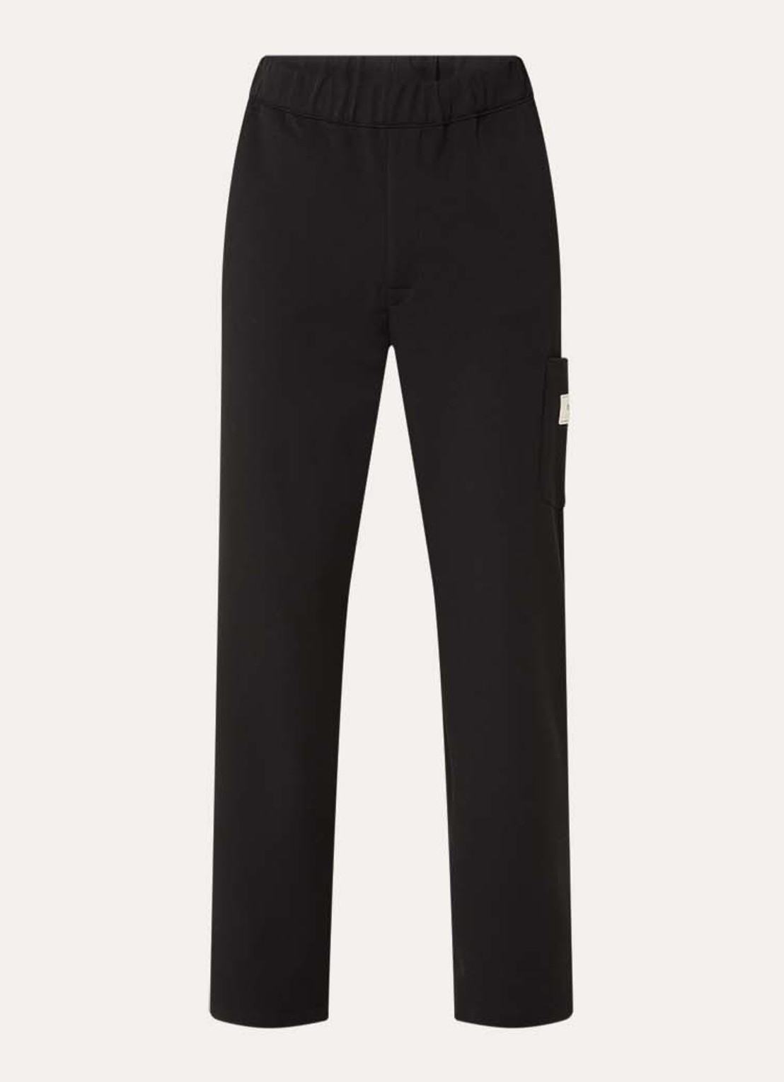 FLÂNEUR Atelier loose fit joggingbroek met logo en steekzakken - voorkant zwart