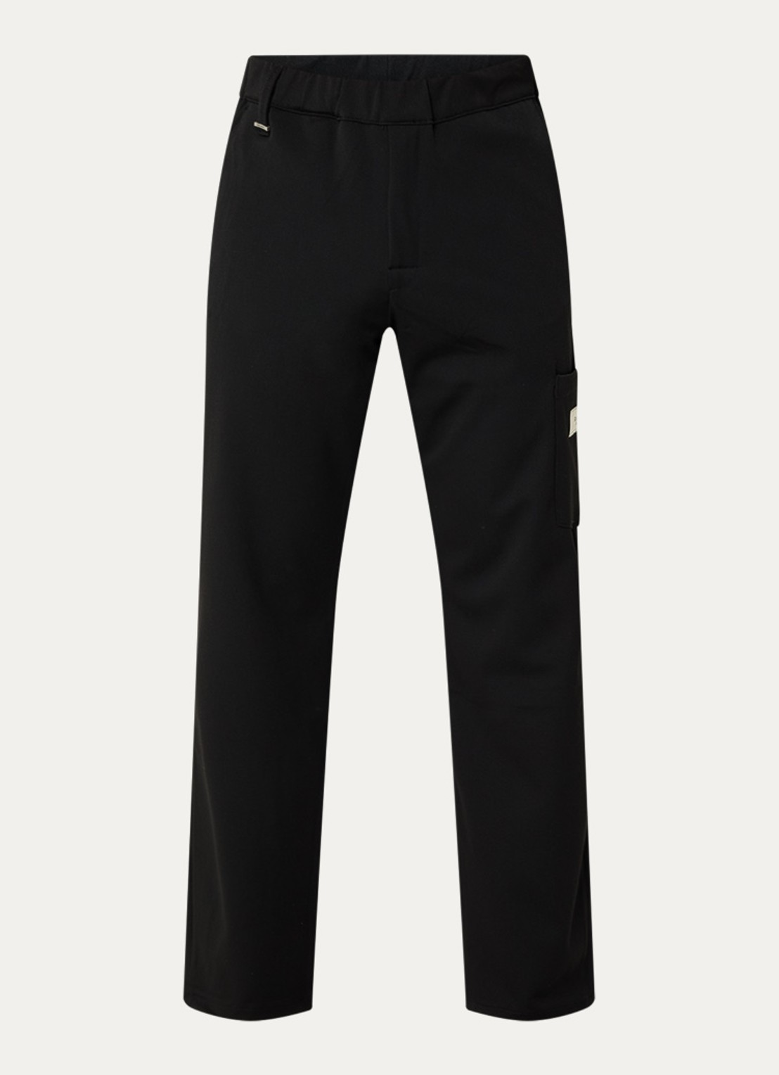FLÂNEUR Atelier loose fit pantalon met opgestikte zak - voorkant 2 zwart