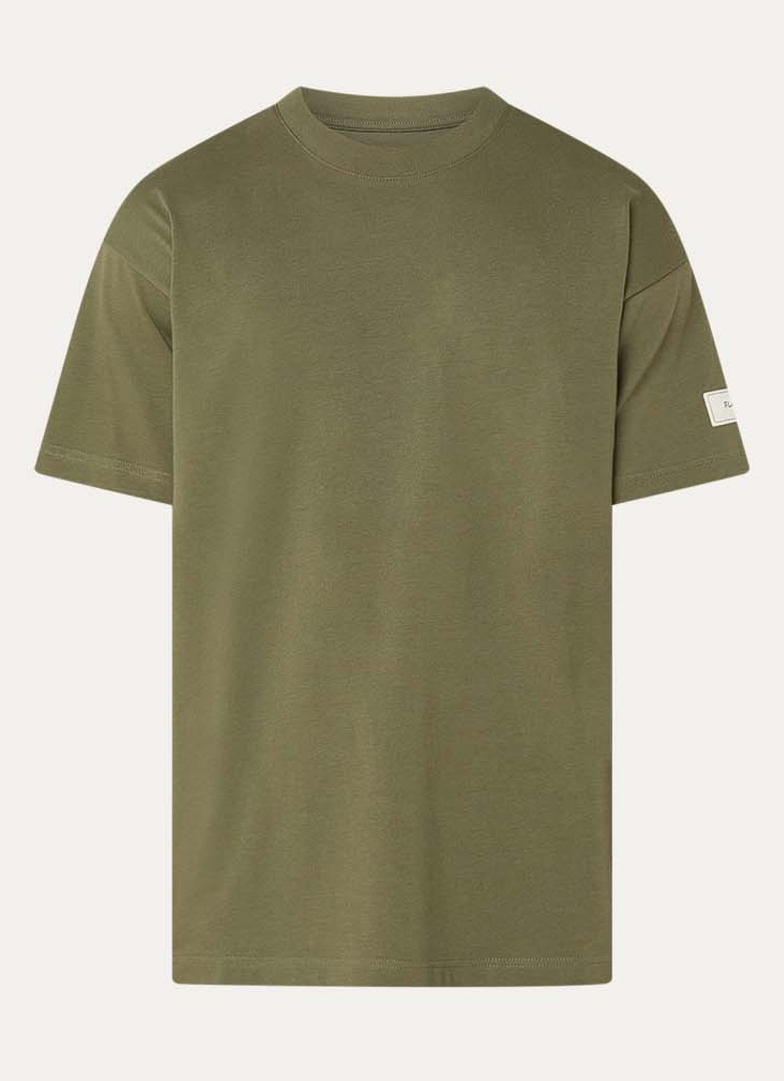 FLÂNEUR Atelier T-shirt met logo - voorkant 3 bronsgroen