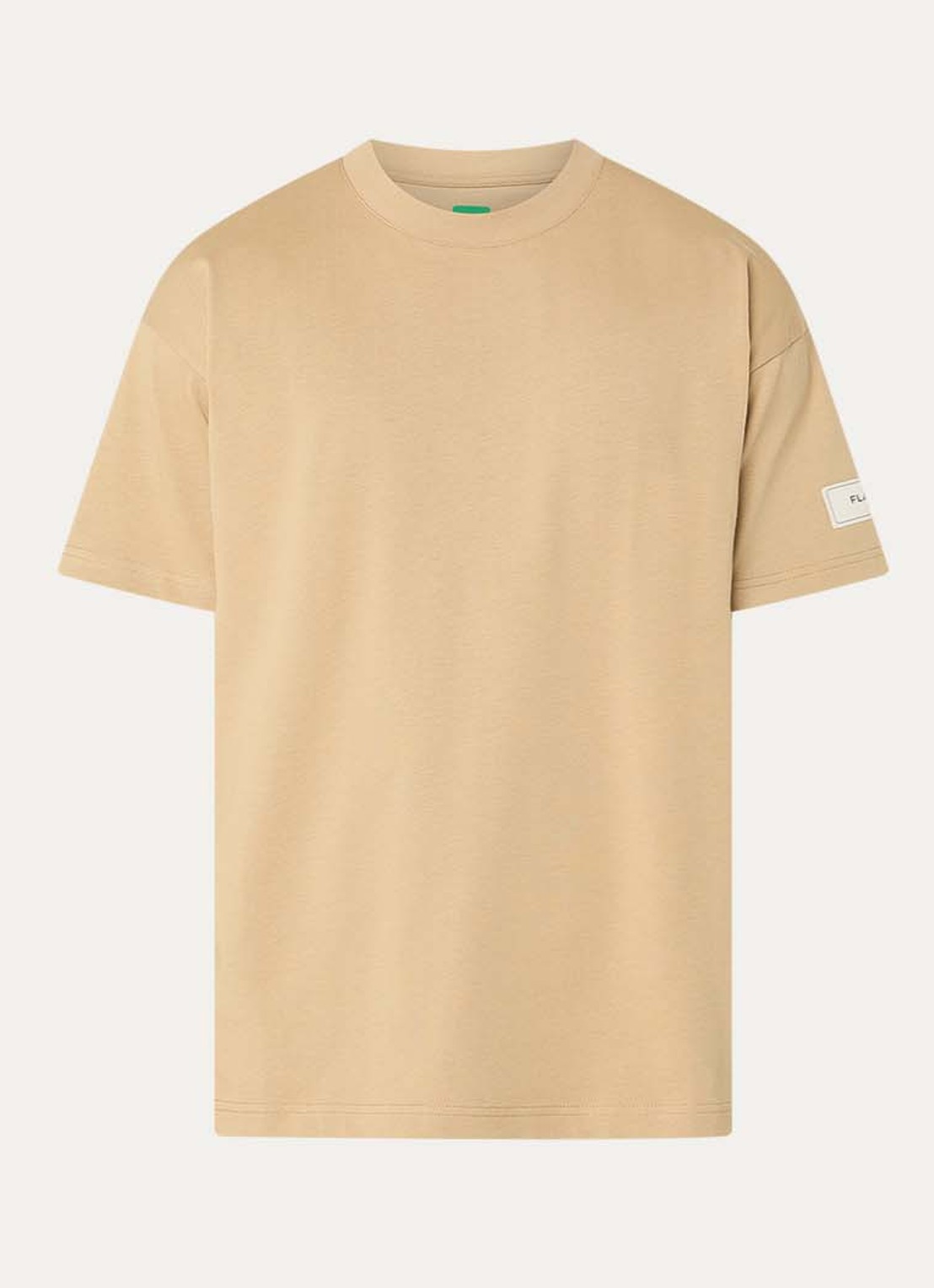 FLÂNEUR Atelier T-shirt met logo - voorkant 3 camel