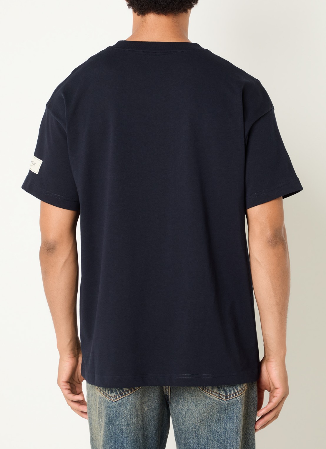 FLÂNEUR Atelier T-shirt met logo - achterkant 2 donkerblauw