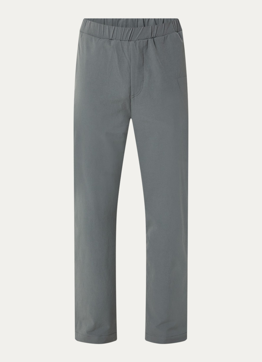 FLÂNEUR Badge straight fit broek met steekzakken - voorkant 4 grijs