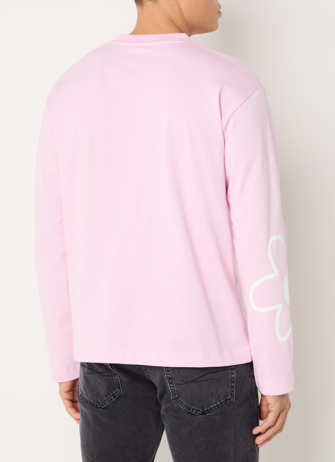 FLÂNEUR Blossom longsleeve met logo - achterkant 4 roze