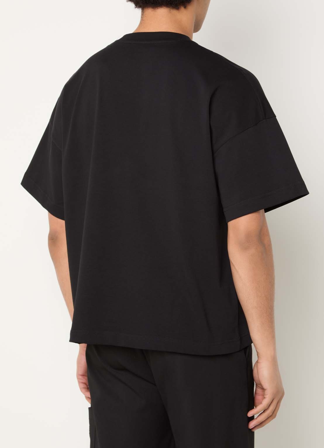 FLÂNEUR Box T-shirt met logoprint - achterkant 3 zwart