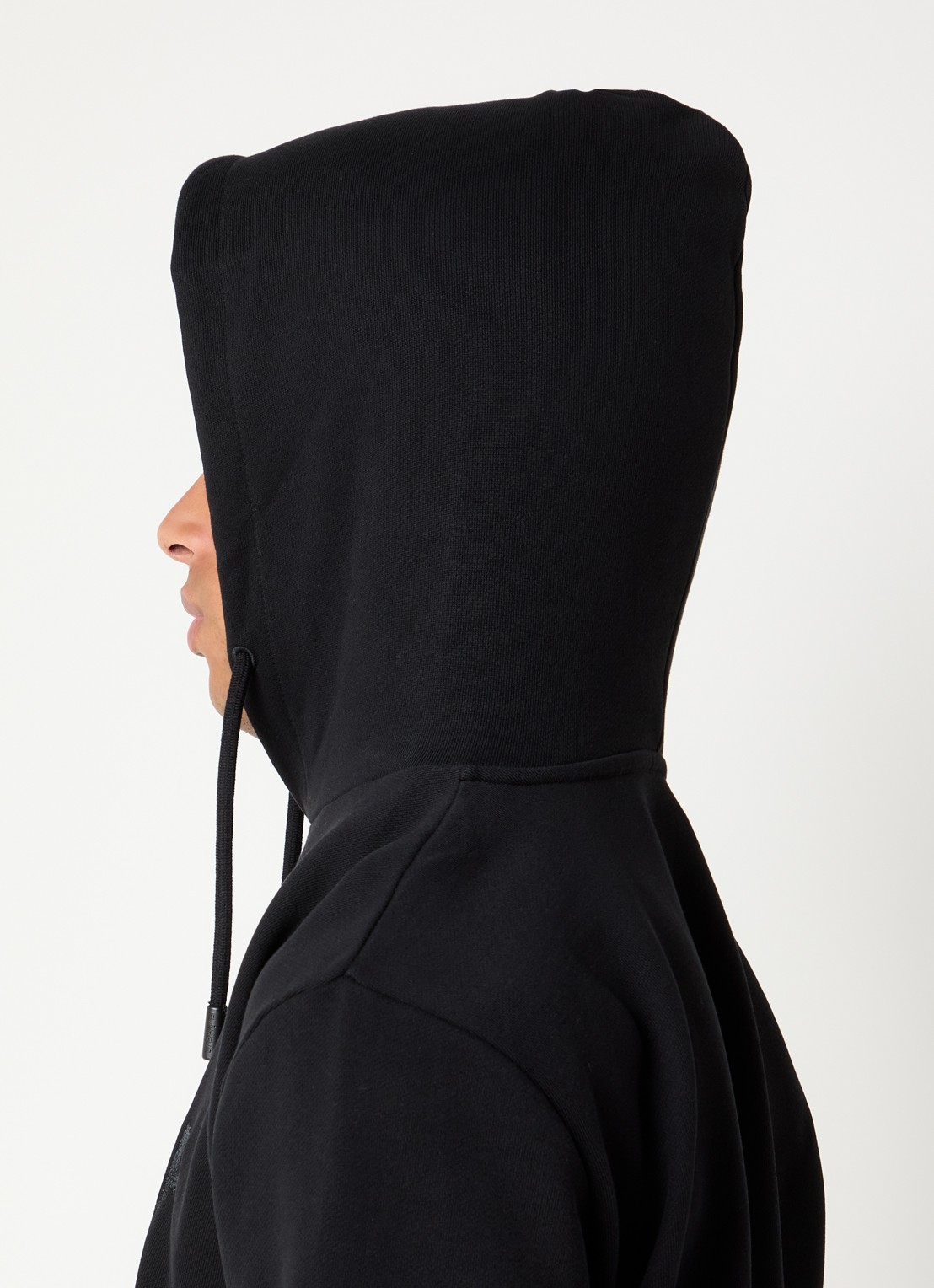 FLÂNEUR Hoodie met logoprint - detail 3 zwart