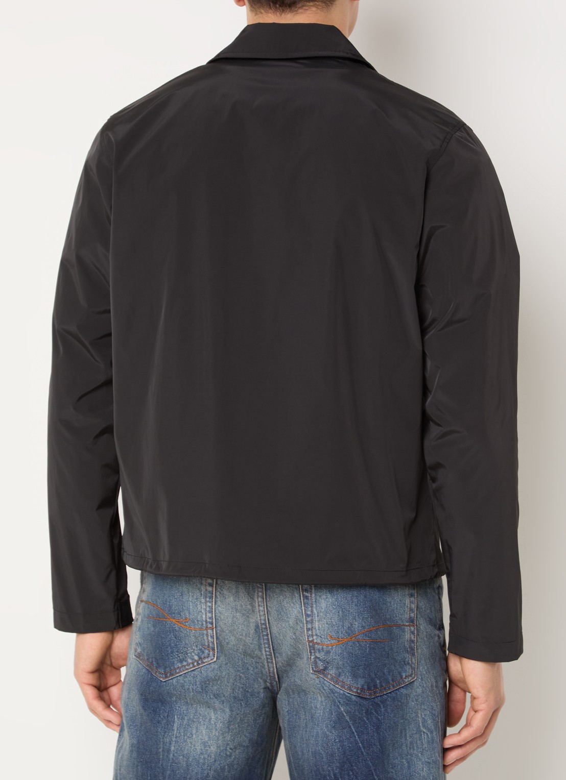 FLÂNEUR Jack met logoprint - achterkant zwart