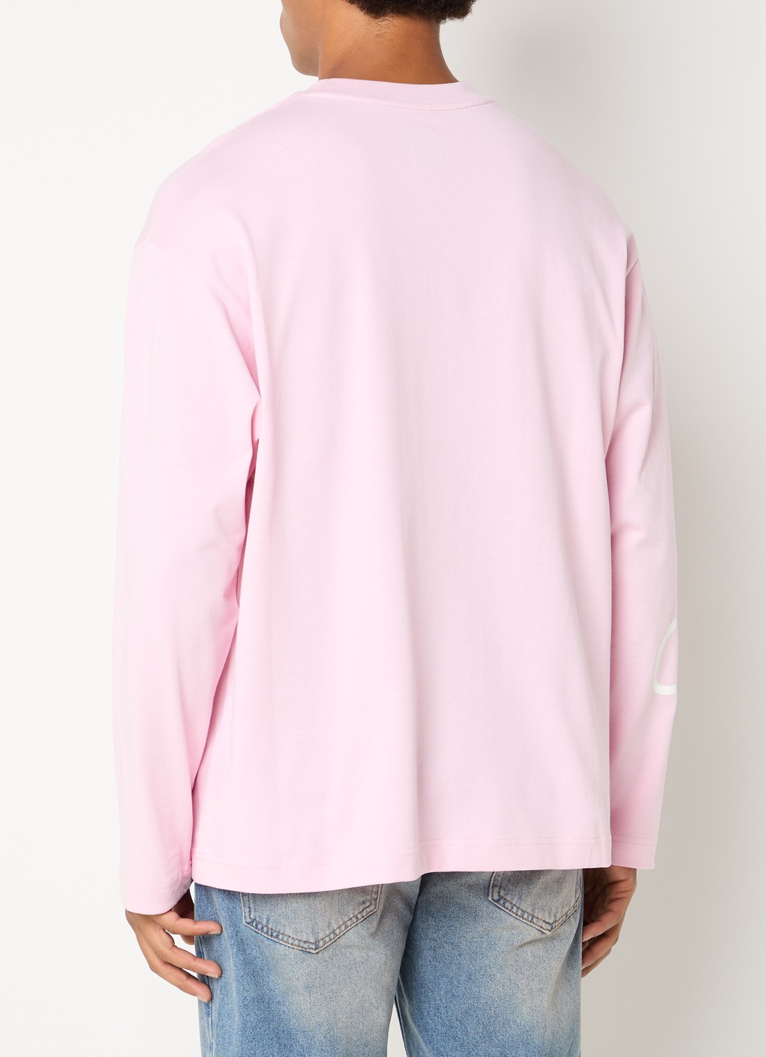 FLÂNEUR Longsleeve met logoprint - achterkant 3 roze