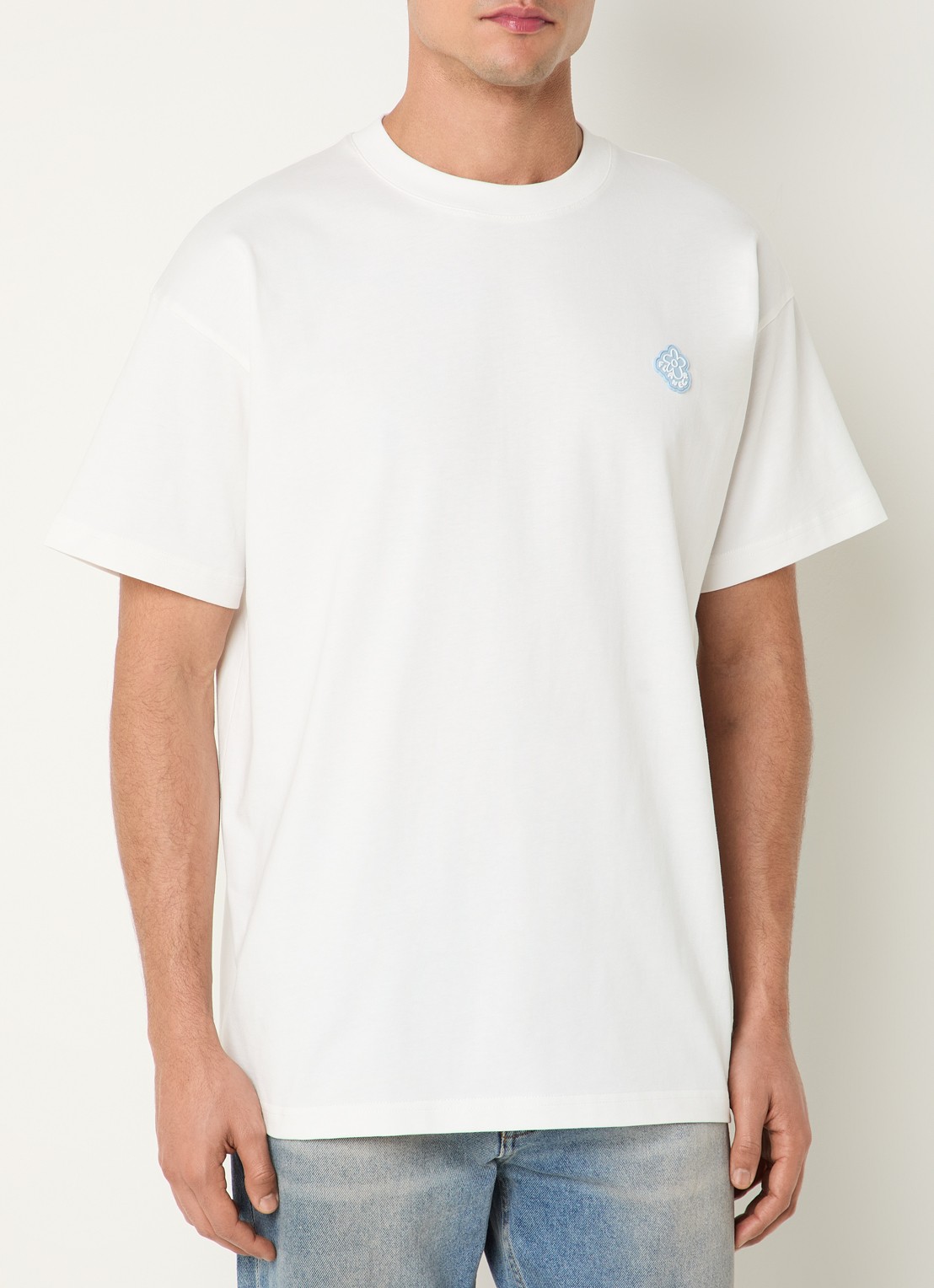 FLÂNEUR Rubber T-shirt met logo - detail 4 wit