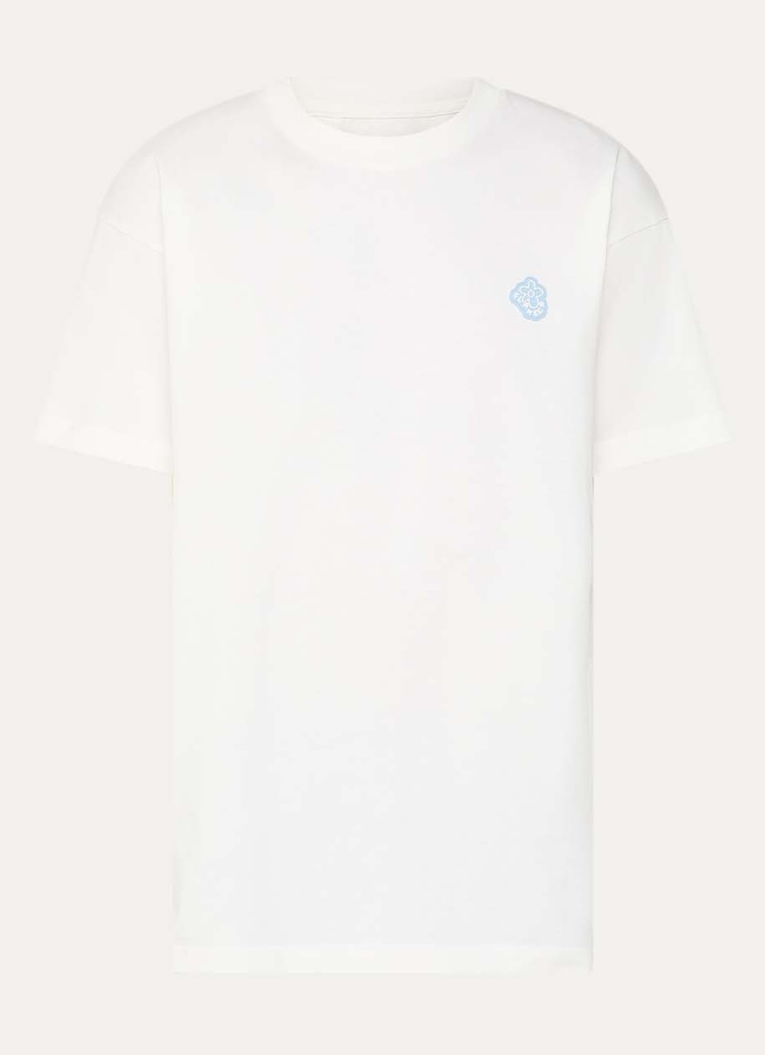 FLÂNEUR Rubber T-shirt met logo - voorkant 2 wit