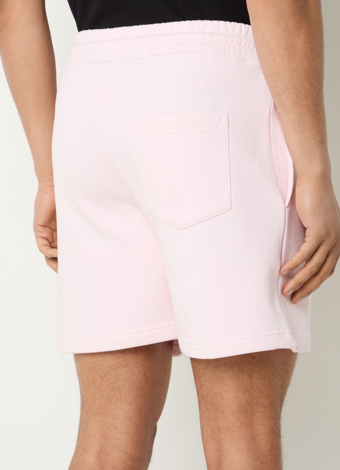 FLÂNEUR Signature straight fit korte joggingbroek met logo - achterkant 4 roze