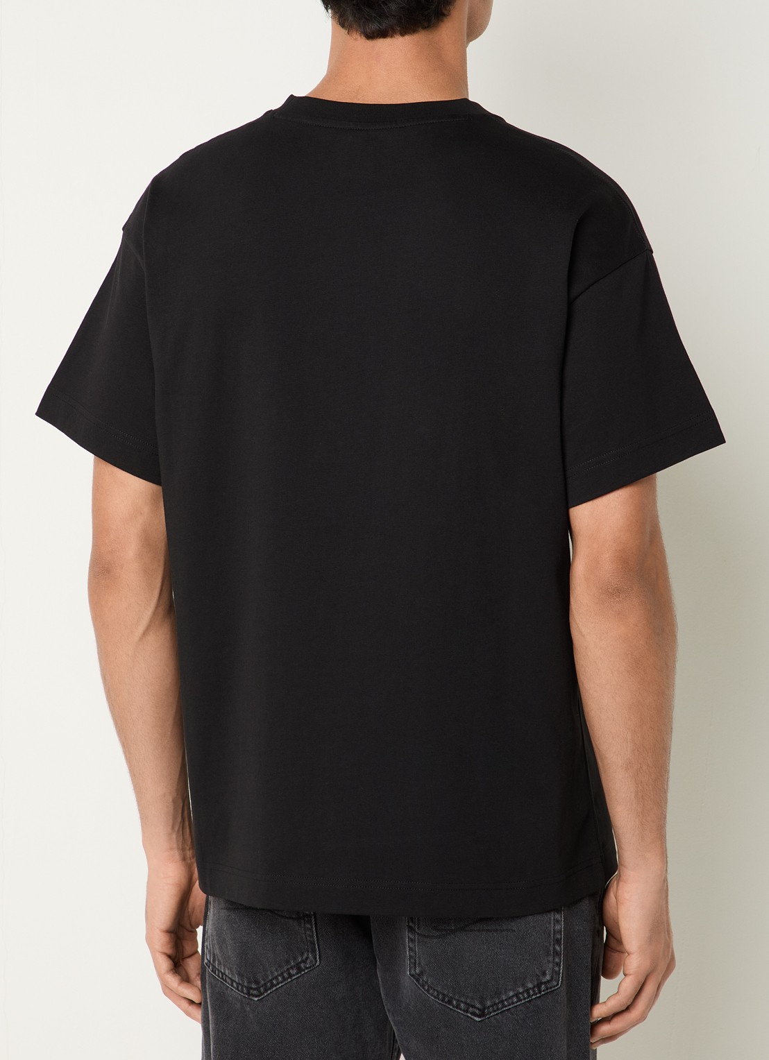FLÂNEUR Signature T-shirt met logo - achterkant 3 zwart