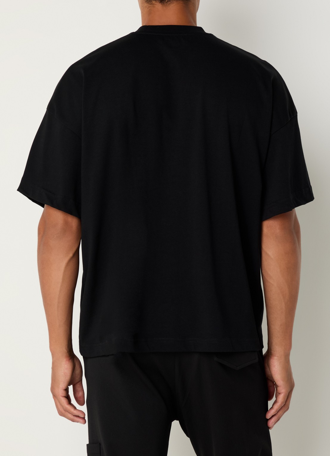 FLÂNEUR T-shirt met logo  - achterkant 2 zwart