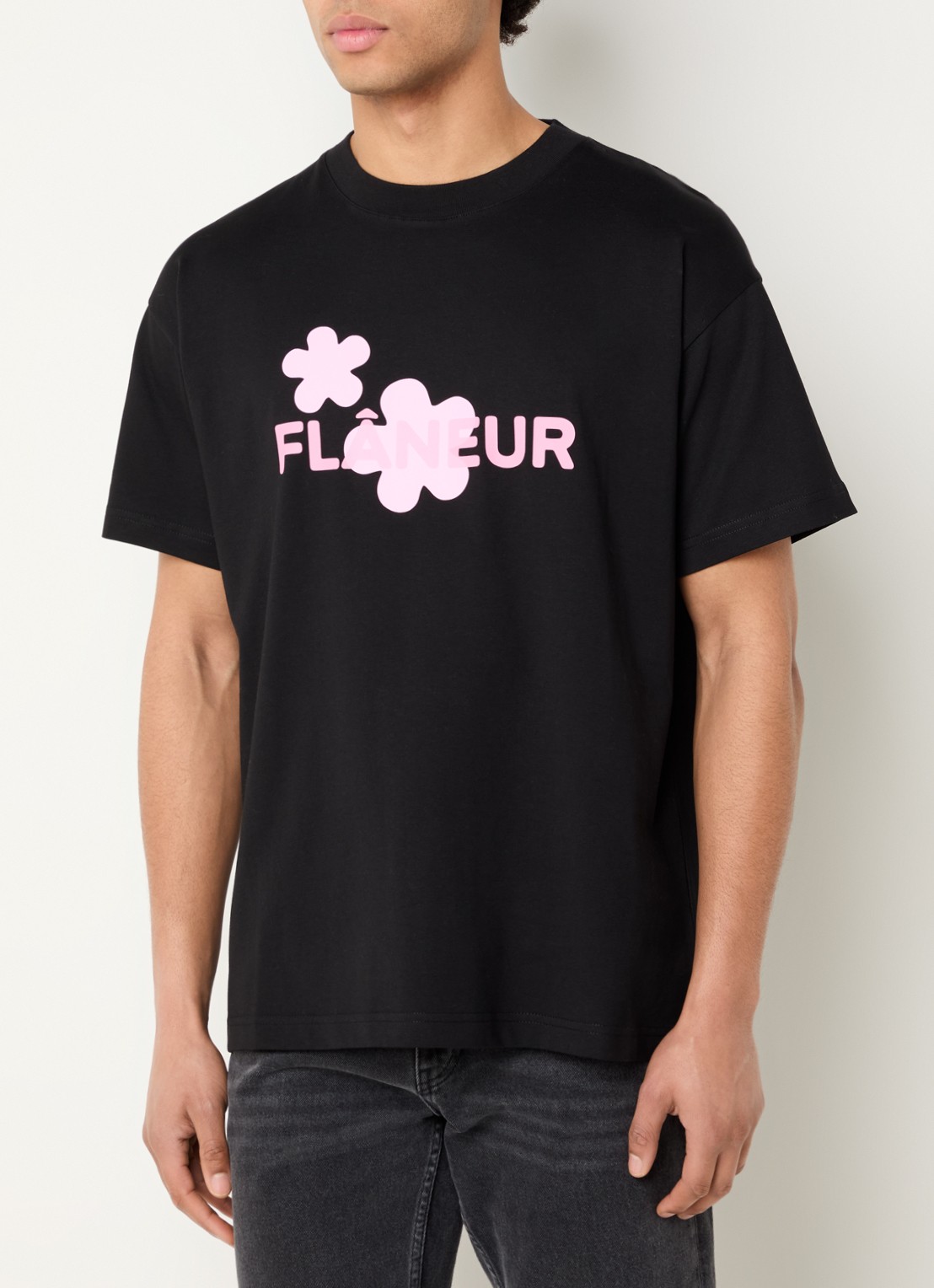FLÂNEUR T-shirt met logoprint - detail 3 roze