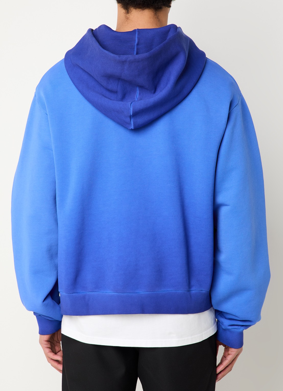 FLÂNEUR With You hoodie met logoprint - achterkant kobaltblauw