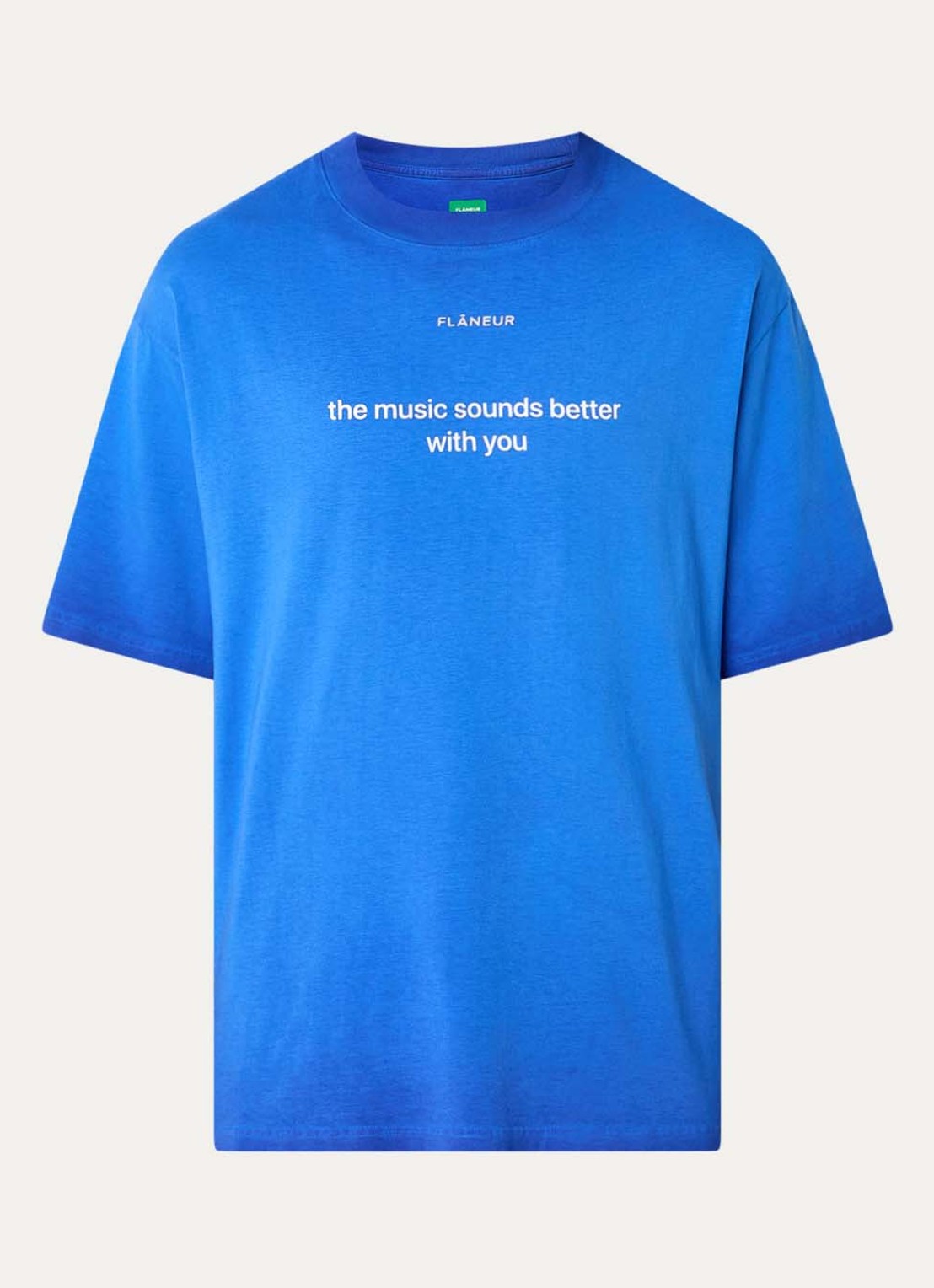 FLÂNEUR With You T-shirt met print - voorkant 3 royalblauw