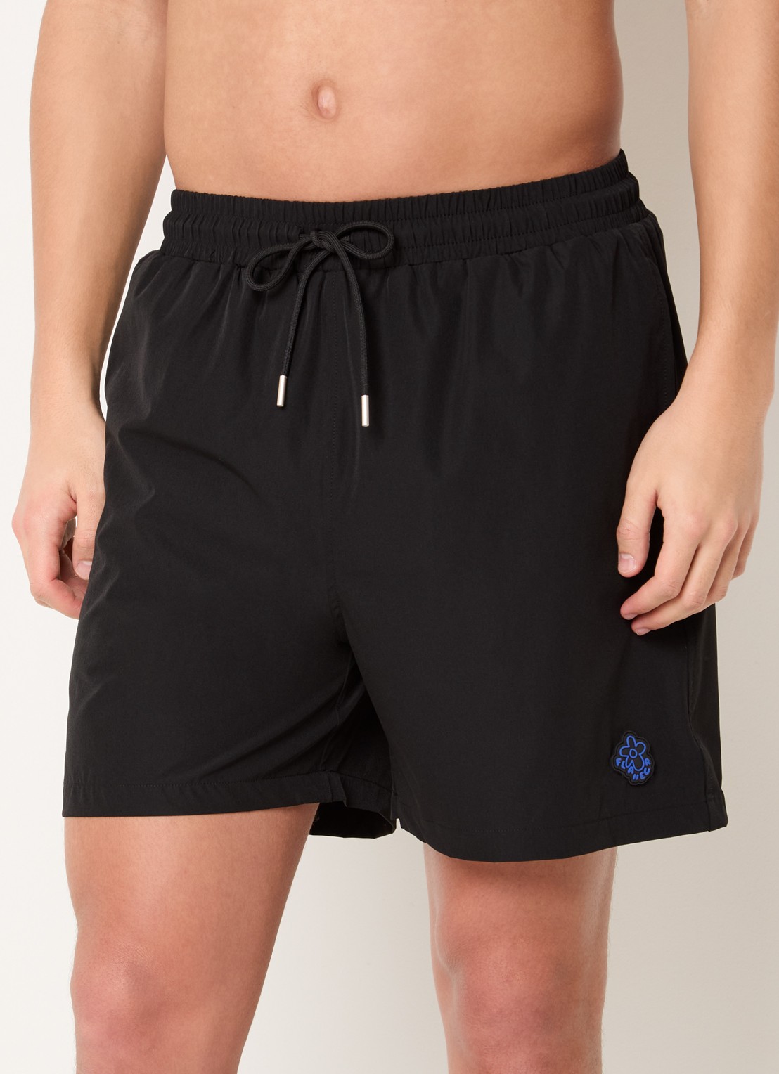 FLÂNEUR Zwemshorts met steekzakken en logo - detail 2 zwart
