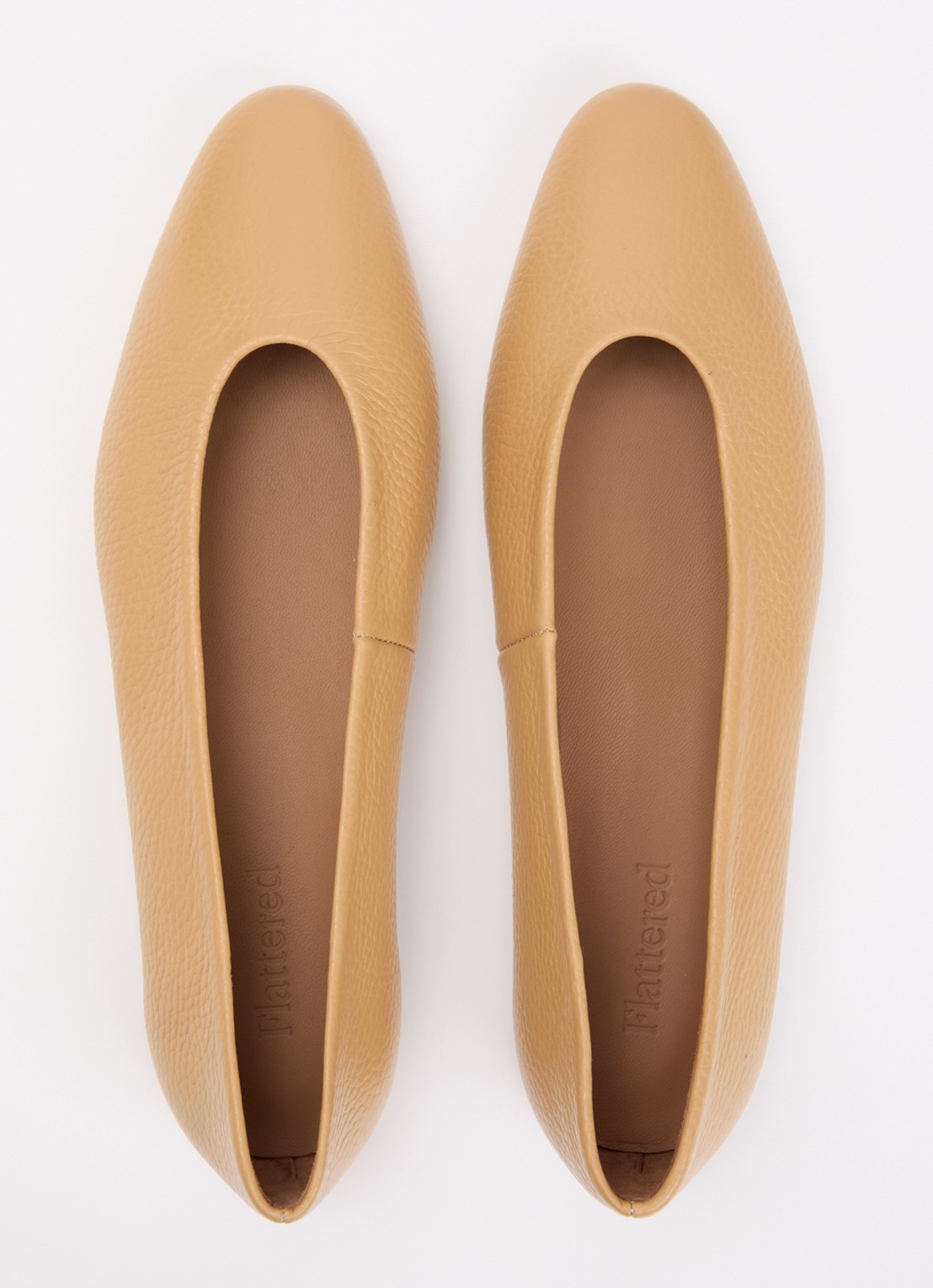 Flattered Belinda ballerina van leer - detail 3 camel