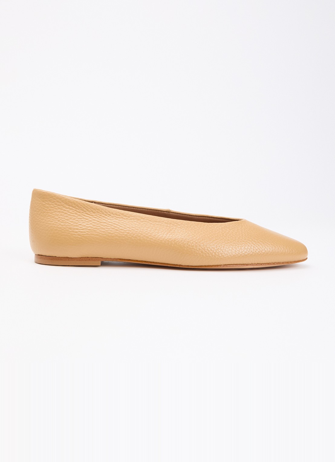 Flattered Belinda ballerina van leer - voorkant camel