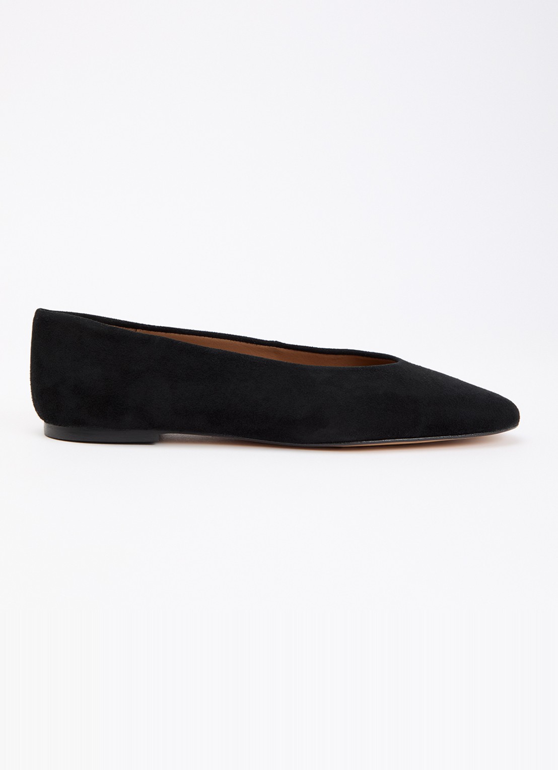 Flattered Belinda ballerina van suède  - voorkant 5 zwart