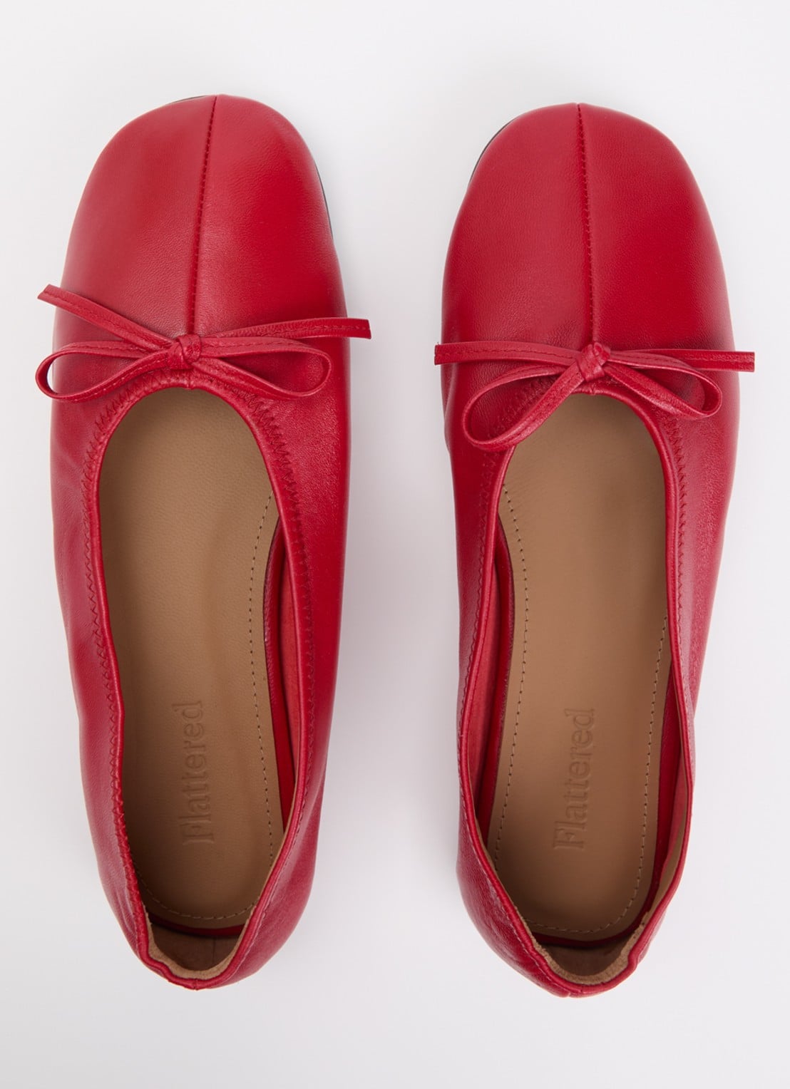 Flattered Blaise ballerina van geitenleer - detail 4 rood