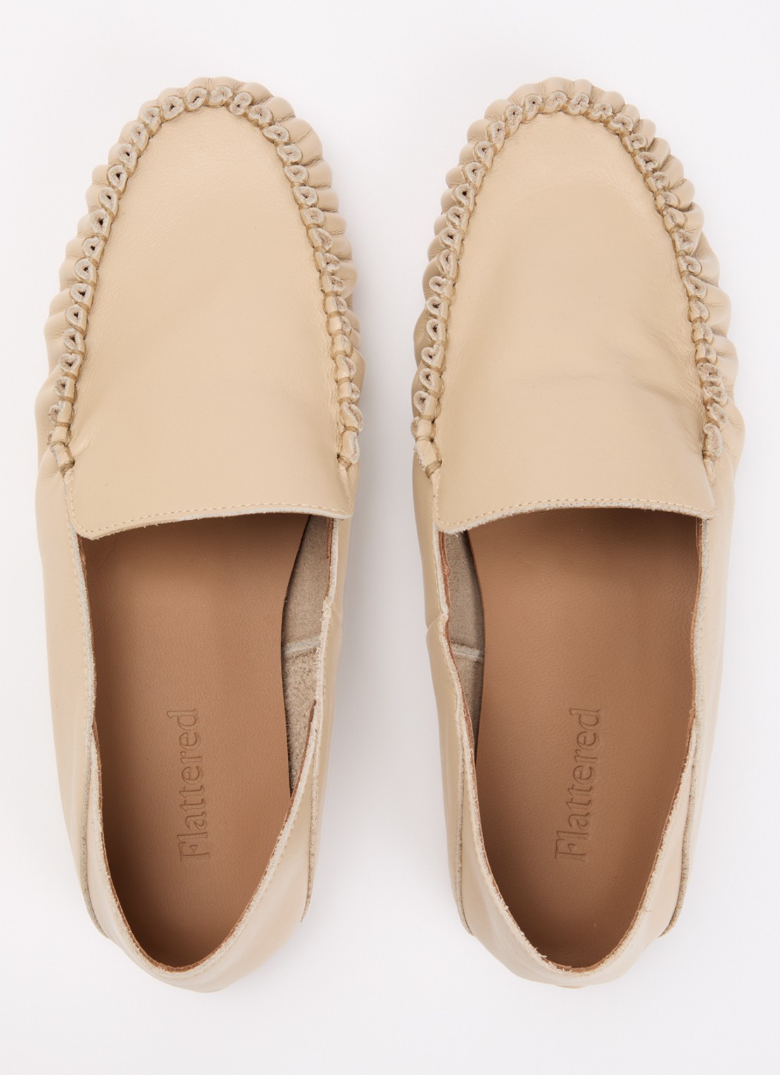 Flattered Bon Bon mocassin van leer - detail 4 beige