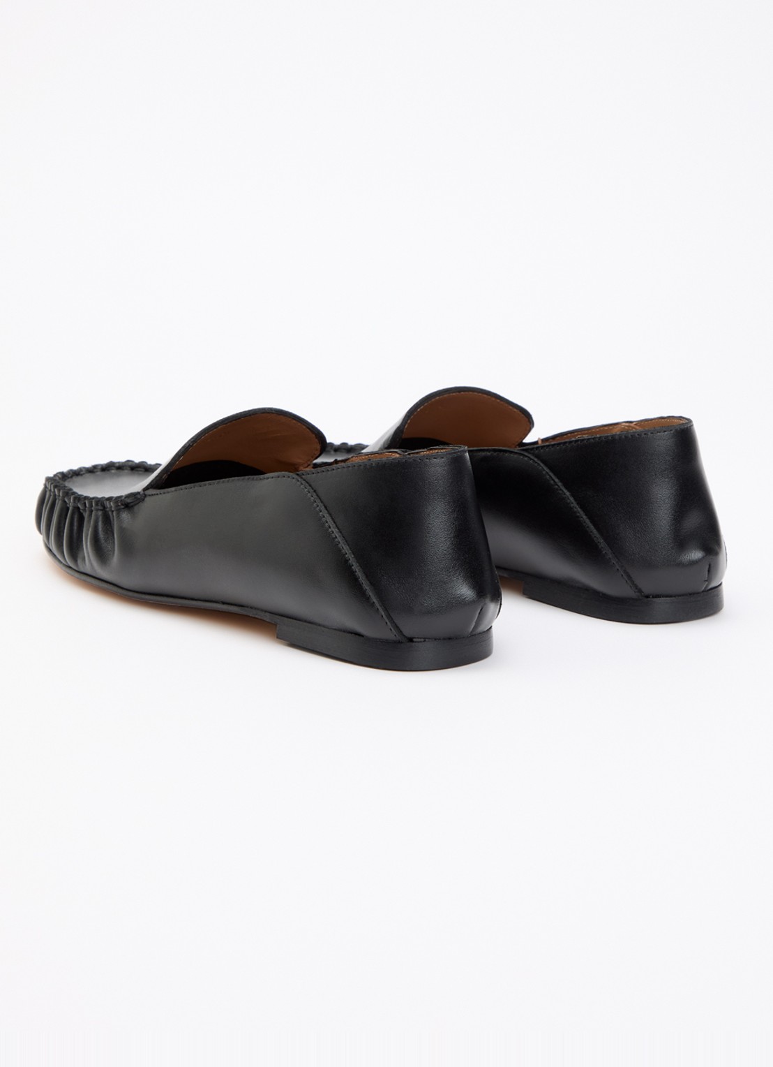 Flattered Bon Bon mocassin van leer - achterkant 2 zwart