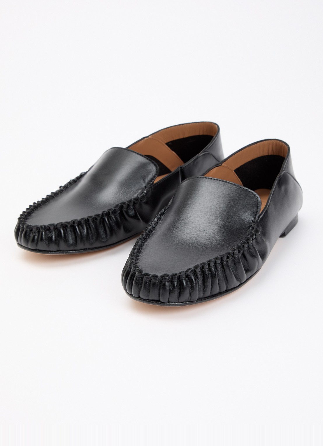 Flattered Bon Bon mocassin van leer - detail 3 zwart