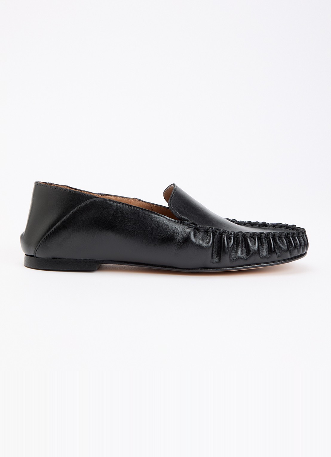 Flattered Bon Bon mocassin van leer - voorkant zwart