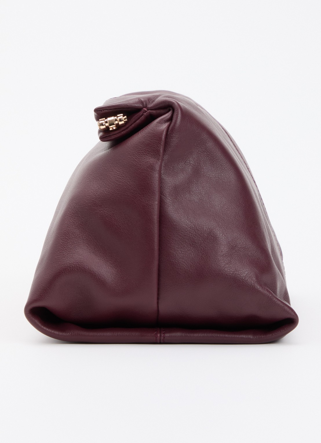 Flattered Clay clutch van leer - detail 3 bordeauxrood