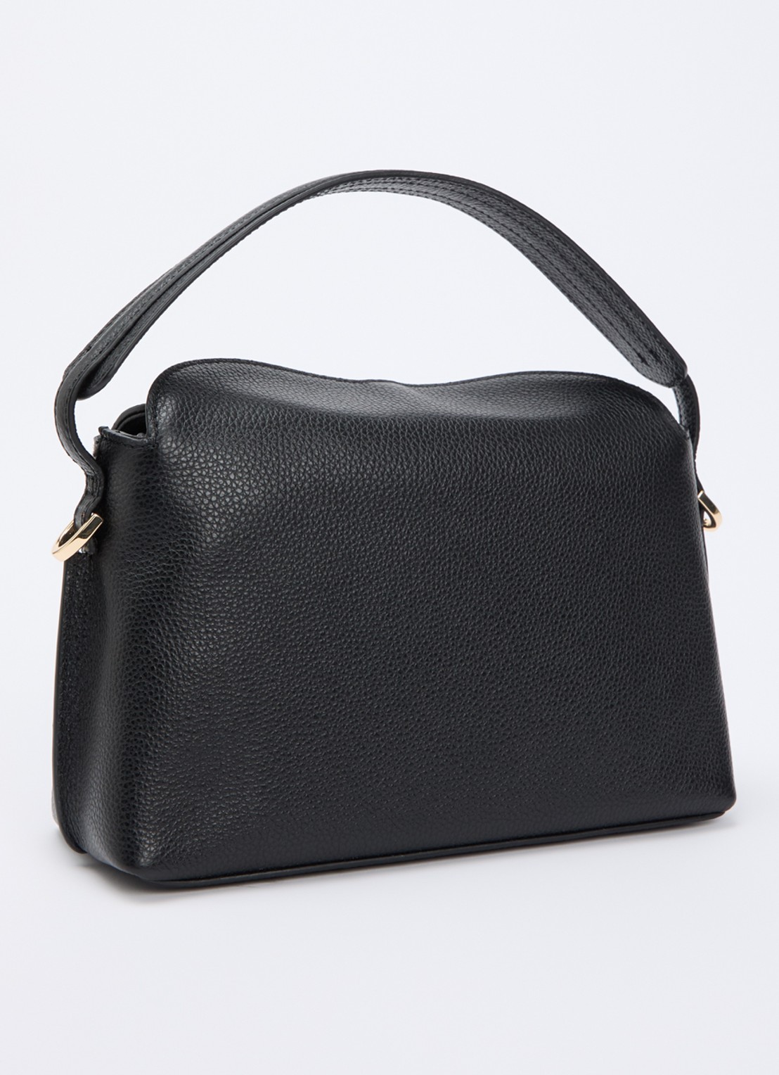 Flattered Hanna Mini handtas van leer met afneembare schouderriem - achterkant zwart