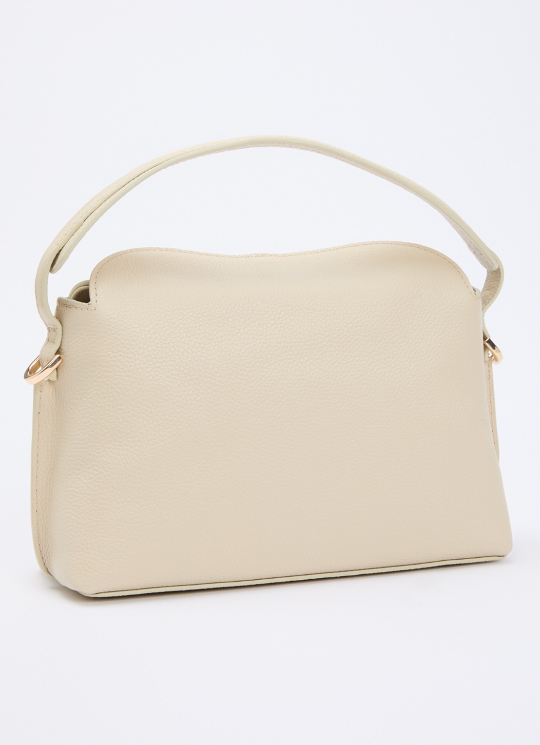 Flattered Hanna Mini handtas van leer met afneembare schouderriem - achterkant gebroken wit