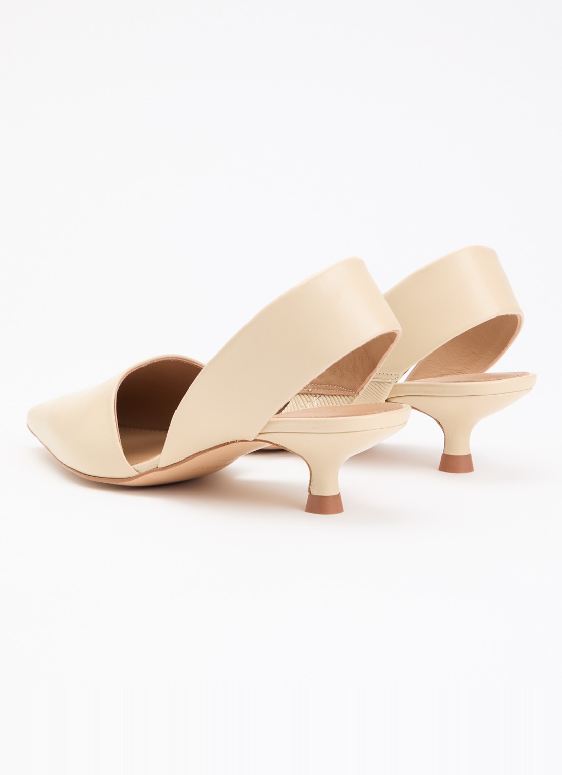 Flattered Ninni sling-back van leer - achterkant 5 beige