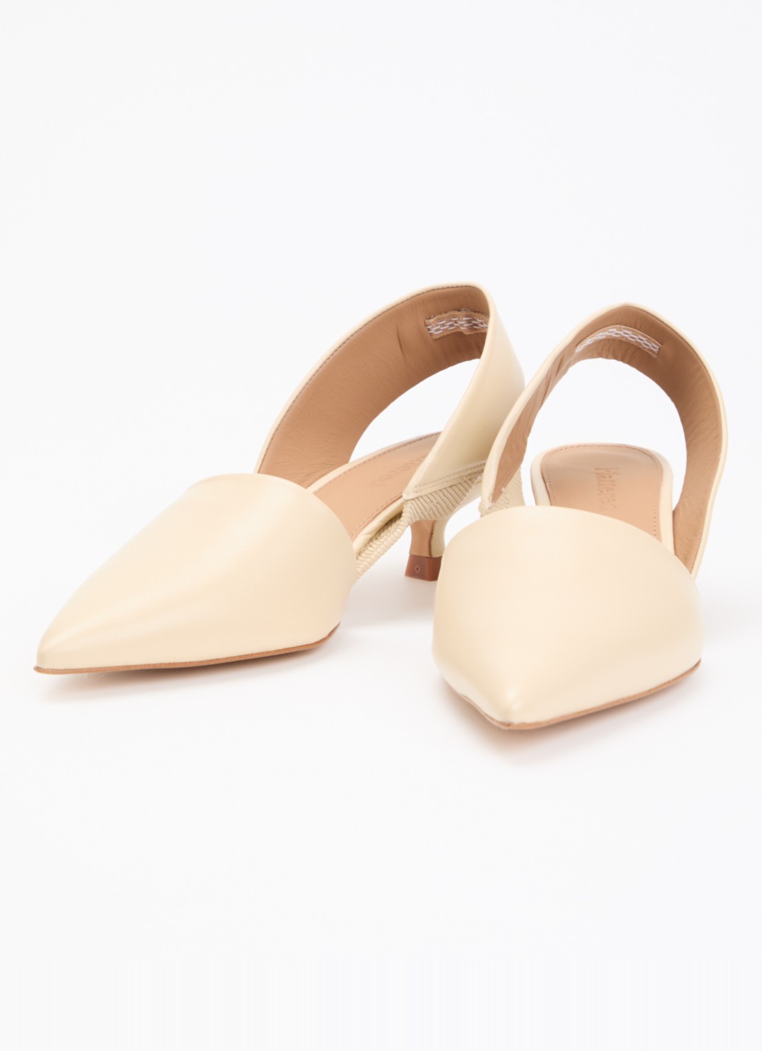 Flattered Ninni sling-back van leer - detail 2 beige