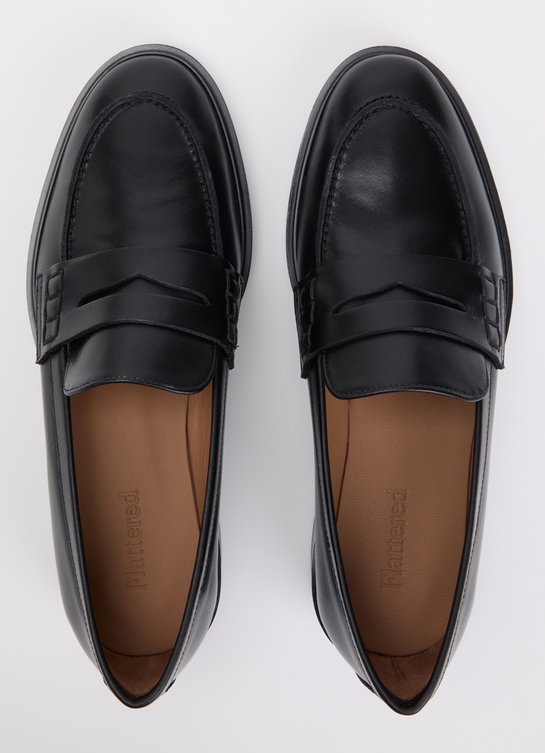Flattered Sara loafer van leer - detail 4 zwart