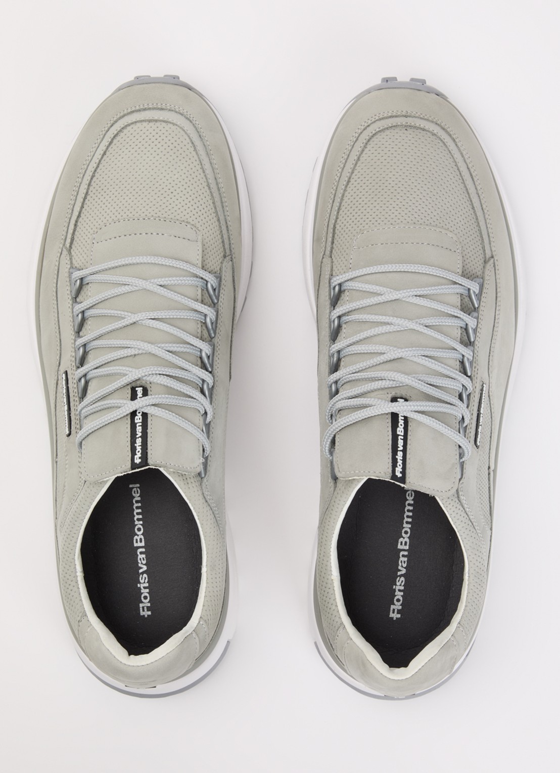 Floris van Bommel De Gripper 03.03 sneaker van nubuck - detail 4 grijs