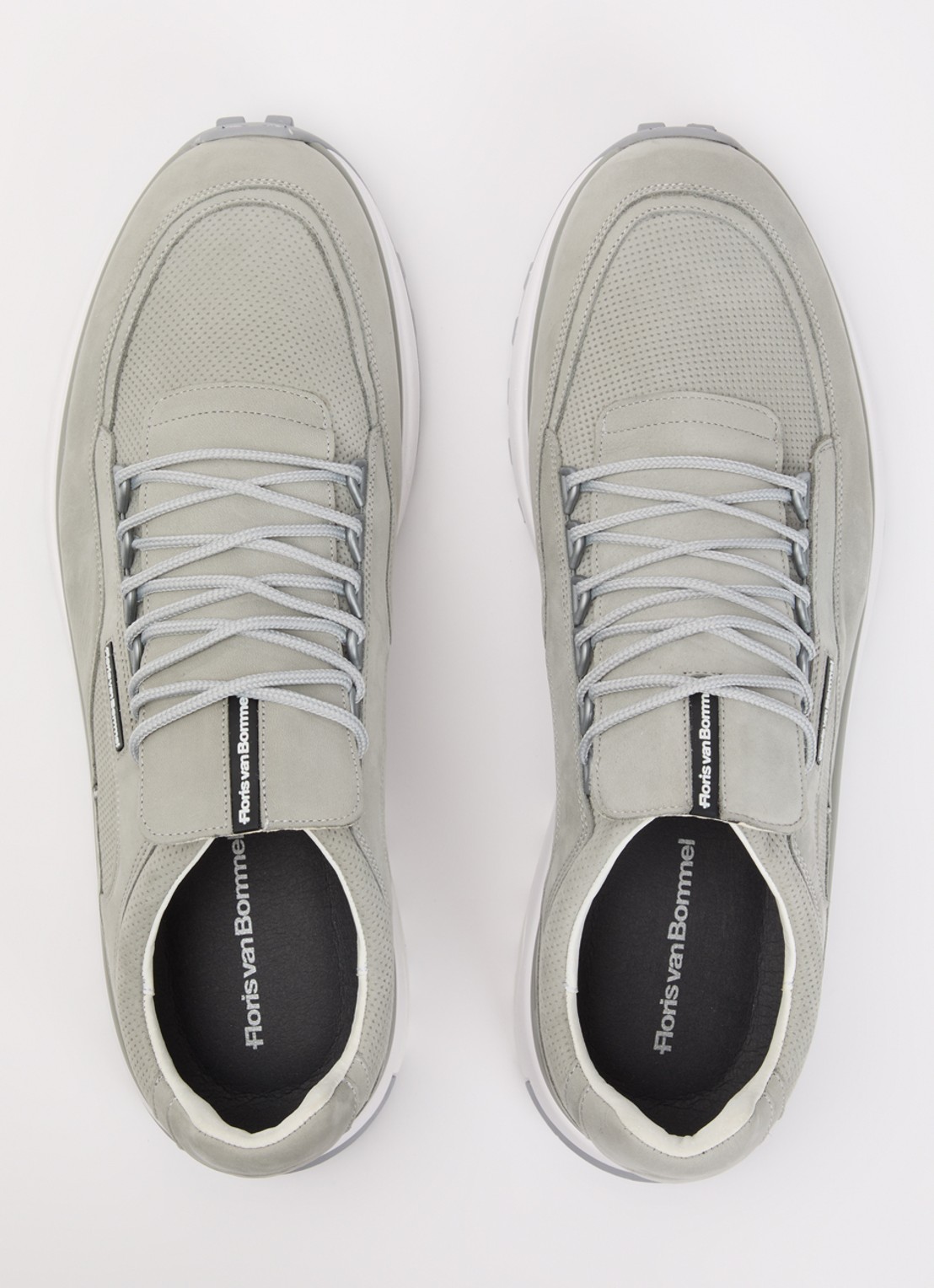 Floris van Bommel De Gripper 03.03 sneaker van nubuck - detail 4 grijs