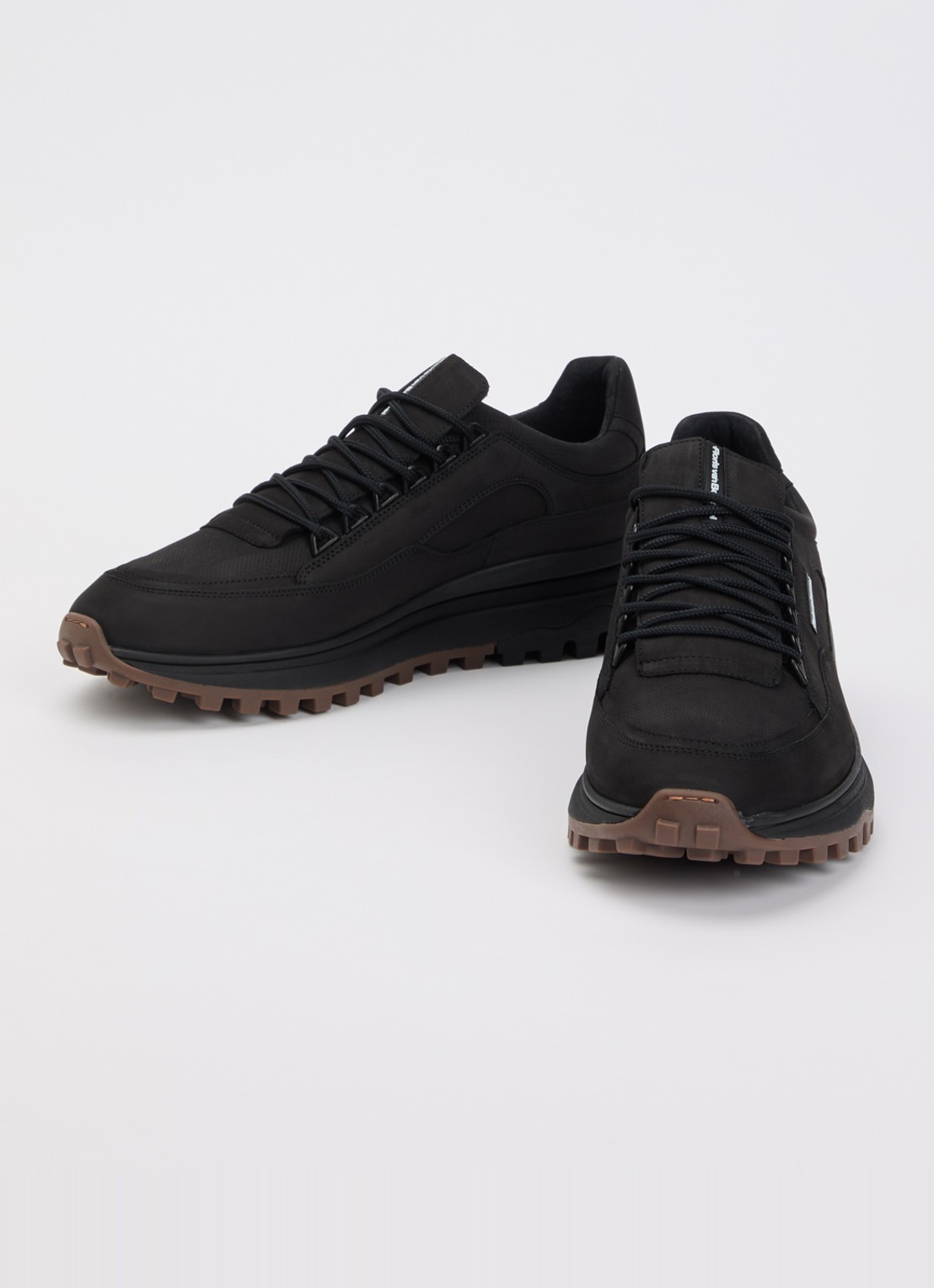 Floris van Bommel De Gripper 03.07 sneaker van nubuck - detail 3 zwart