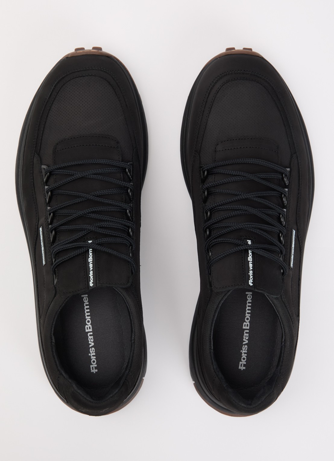 Floris van Bommel De Gripper 03.07 sneaker van nubuck - detail 4 zwart