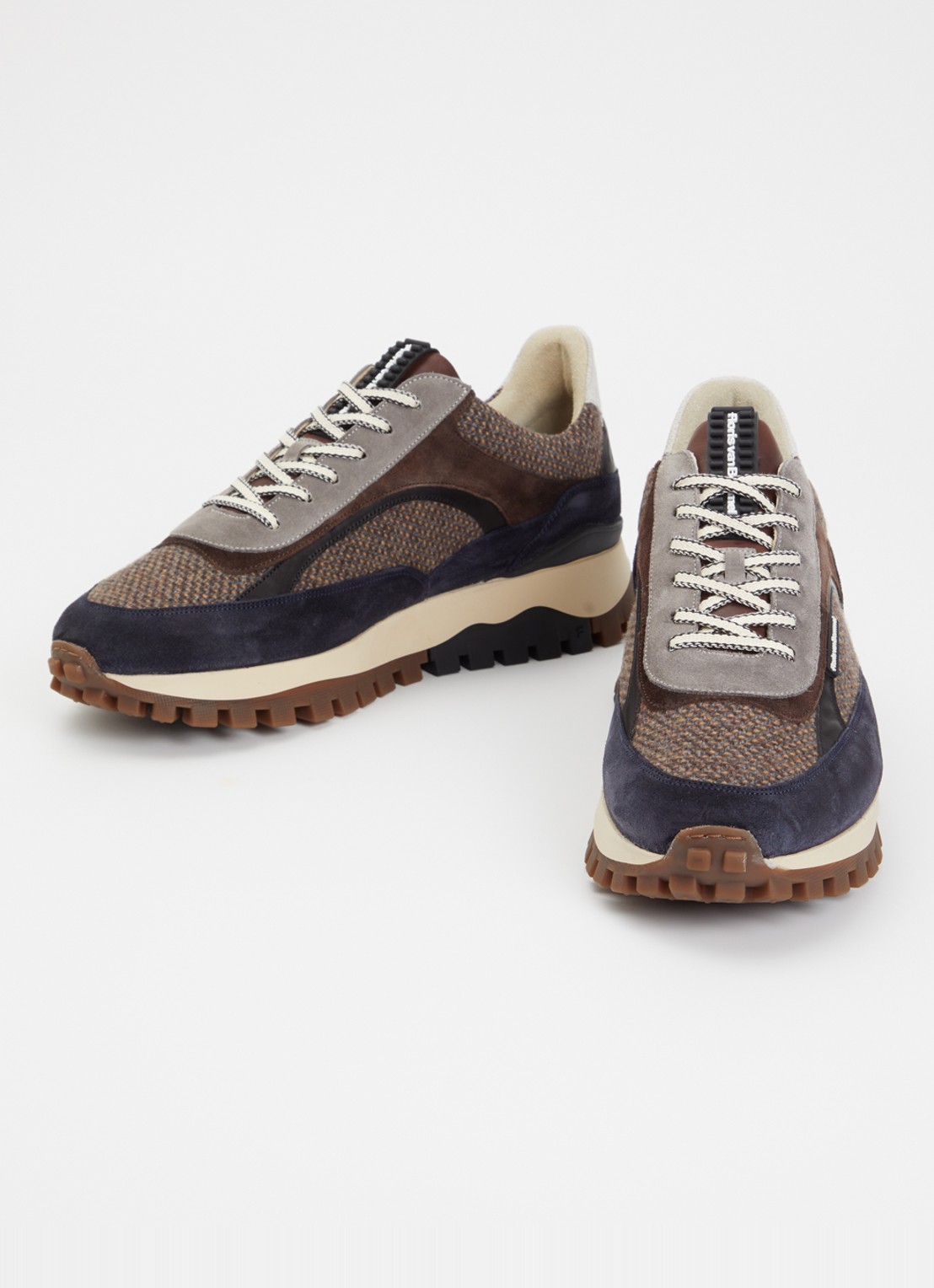 Floris van Bommel De Grommer 05.10 sneaker met suède details - detail 3 bruin